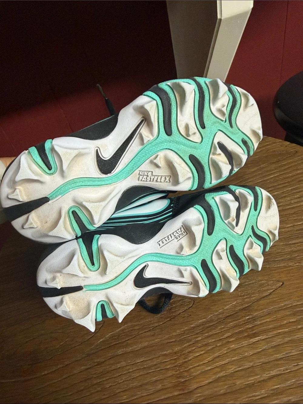 Nike Fastflex softball Black and Teal Athletic Shoes